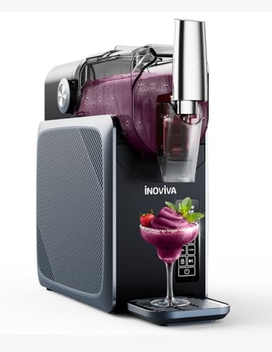 INOVIVA Slush Maschine 2.6L kein Eis erforderlich Slushie für Zuhause mit Selbstreinigung 5 voreingestellte Modi Slushies Milchshakes Frappés & Gefrorene Cocktails(Aktualisiertes)