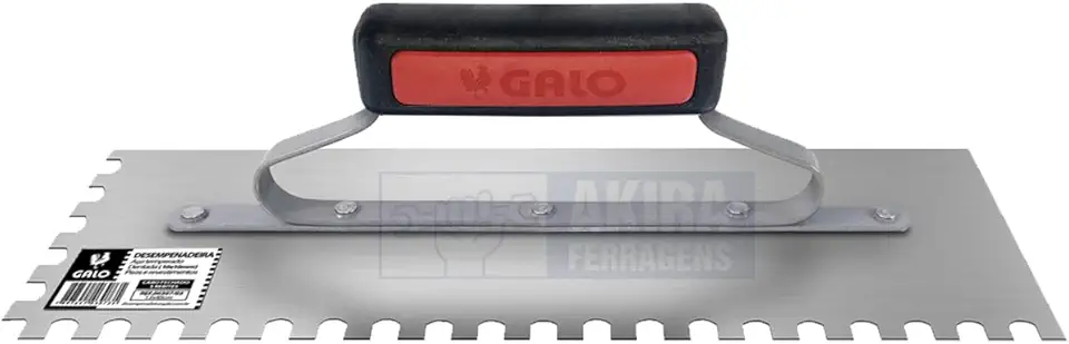 Desempenadeira de Aço Dentada 12x40cm - Galo