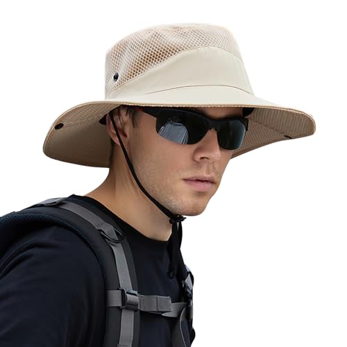 FairyPeach Cappello Boonie Impermeabile Uomo Donna, Estivo Cappello Safari Anti UV Traspirante, Tesa Larga Cappello Pioggia, Cappelli da Sole Pescatore