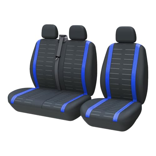 TOYOUN - Housse Siege Voiture Van Universel Adapté à la Plupart des Camions, Camionnettes et Bus,Conçu pour Avant 2+1 Places Housses de Sièges Universelles...