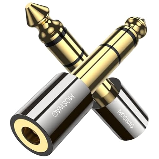 MOSWAG - Adaptador jack 3,5 mm hembra a 6,35 mm dorado, 2 paq. para guitarra, móvil, PC, portátil | Ya disponible en tu tienda friki favorita! En mundofriki.es! MOSWAG - Adaptador jack 3,5 mm hembra a 6,35 mm dorado, 2 paq. para guitarra, móvil, PC, portátil | Ya disponible en tu tienda friki favorita! En mundofriki.es!