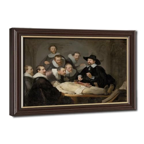 Toile Rembrandt Leçon d'anatomie pour décoration murale de salon et bureau