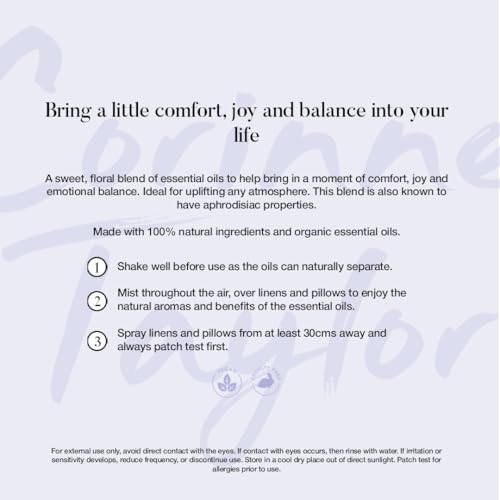 Corinne Taylor | Love Room, Pillow & Sleep Spray | Fabric Freshener | Rose Geranium, Rosewood, Patchouli & Vanilla | Organic & Natural | Vegan | 100ml - Image 5