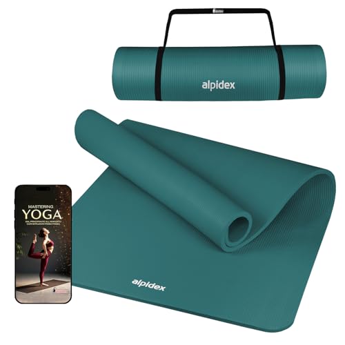 ALPIDEX Tappetino Yoga Extra Spesso 1,5cm, Petrol