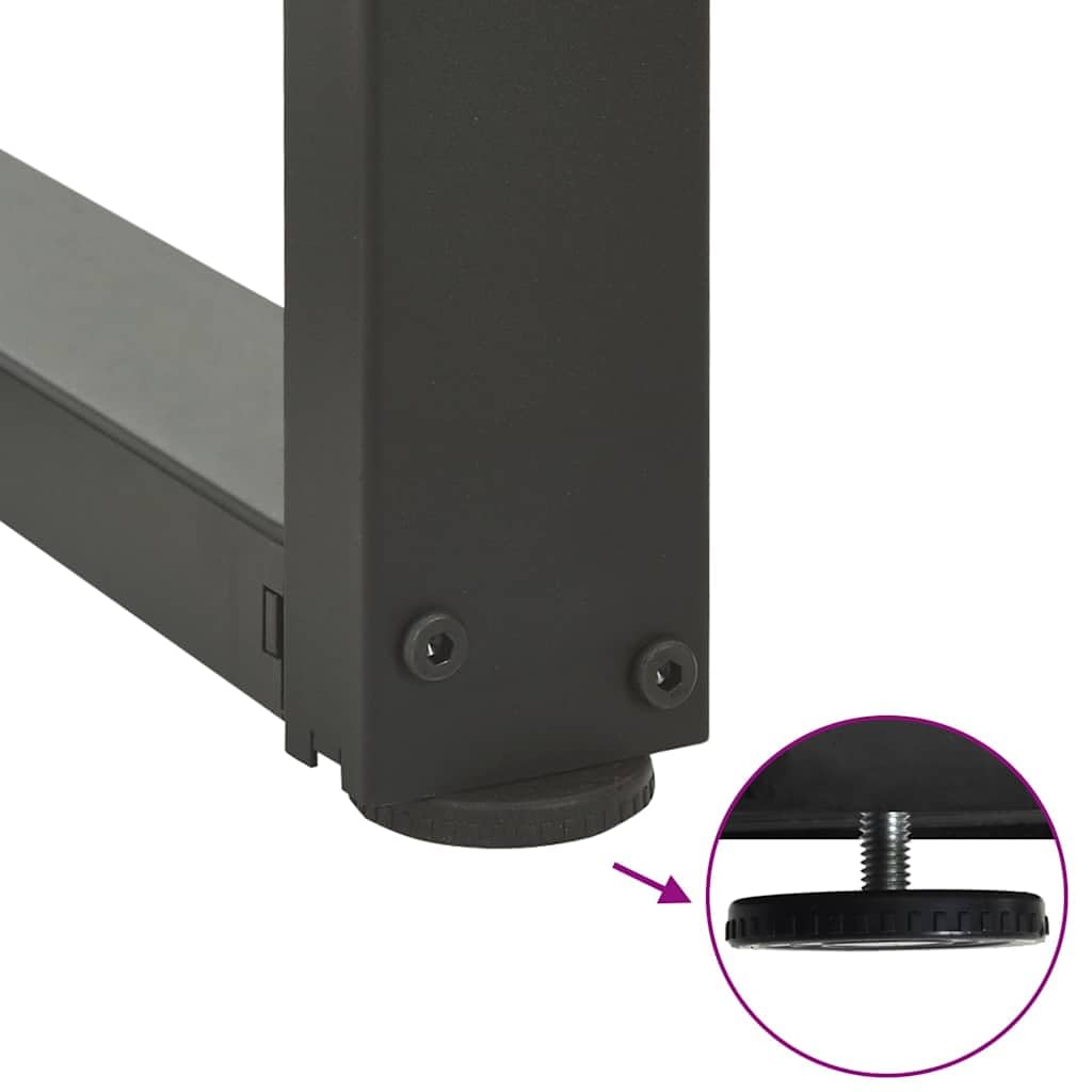 vidaXL Patas para mesa de bar en forma de T (2 unidades), antracita, 60 x 35 x (110-111) cm, acero