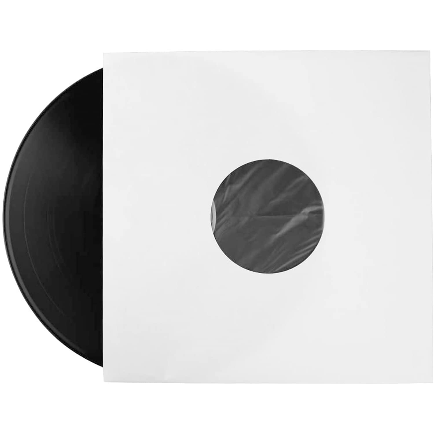 Excefore Poly Lined Paper Protective Sleeves for LP Records, 20 Pcs LP Collection Protection and Storage Inner Sleeves (80 GSM White Kraft Paper)