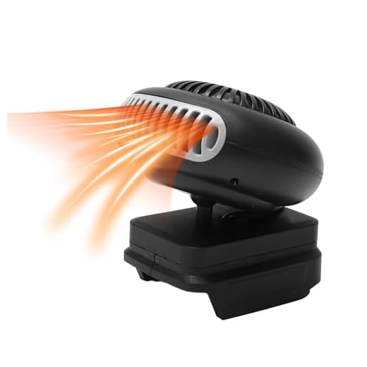 Oreilet Calentador Alimentado por la Batería, 2 Engranajes 170W Calentador Espacio Portátil 18 V para Acampar Oficina Automóviles Debajo Escritorio, Compatible con BL1815 BL1820 (Sin batería)
