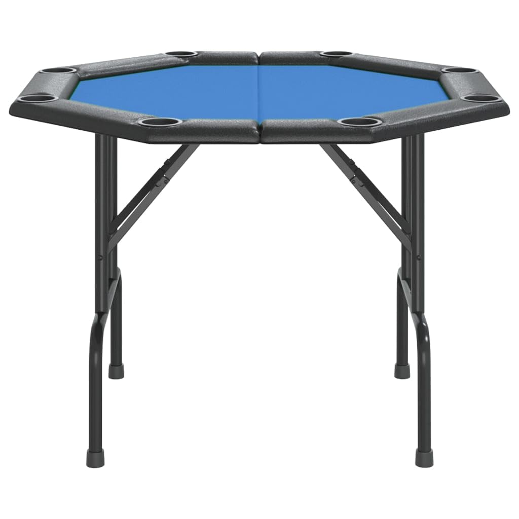 Générique Table de Poker Pliable 8 Joueurs Bleu 108x108x75 cm,Tables de Poker & de jeux-80405