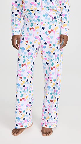 Roller Rabbit Women's X Kerri Rosenthal Starry Starry Love Long Sleeve Polo Paja, White, Xl #TOP4