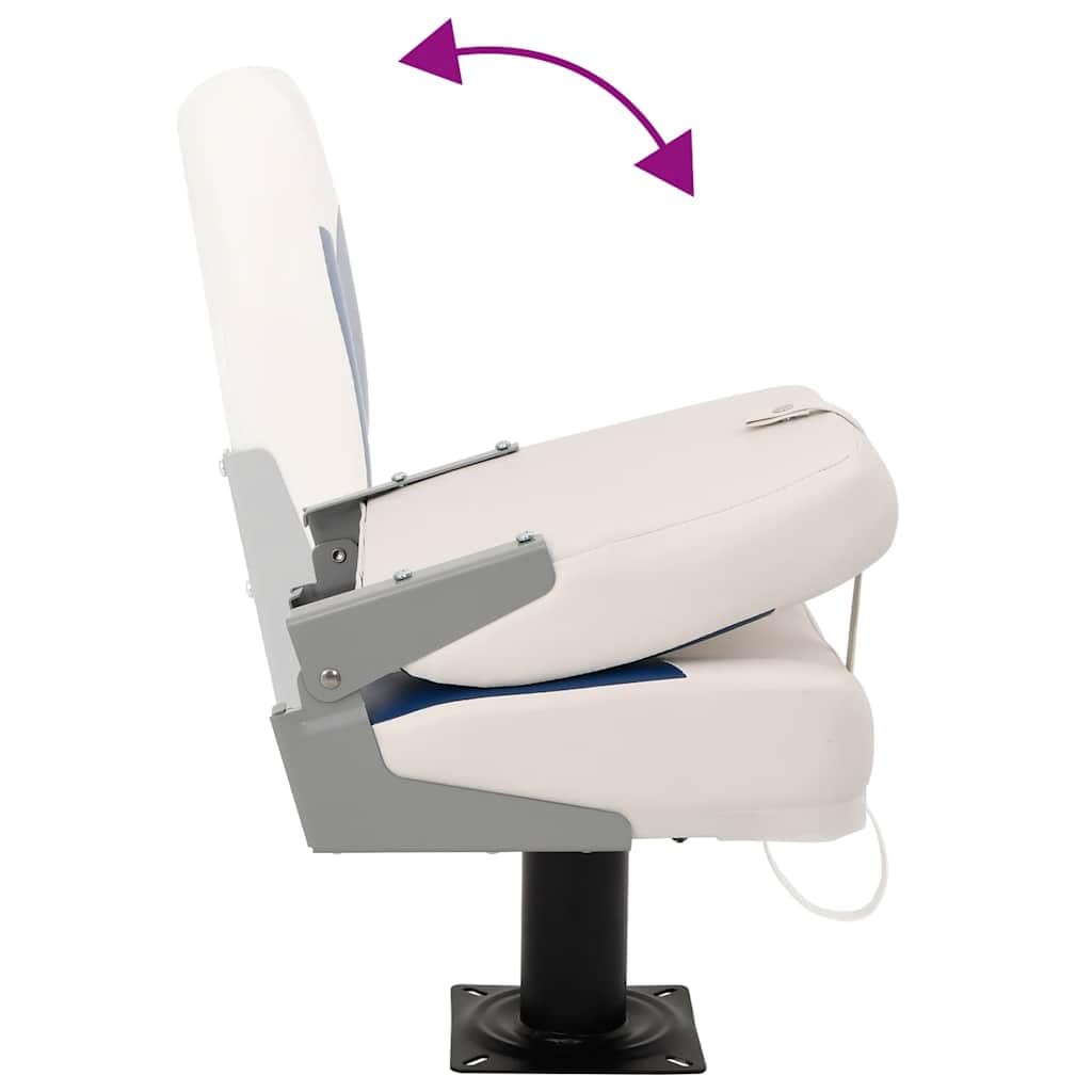 vidaXL Asiento para Barco con Pedestal Giratorio 360°, Silla de capitán de Barco con Pedestal, Pedestal Giratorio de Asiento de Barco, Asiento de Barco con Montaje Giratorio