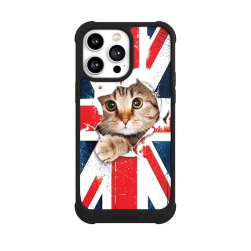 Coque iPhone 14 Pro Max antichoc MagSafe avec motif chat de Londres