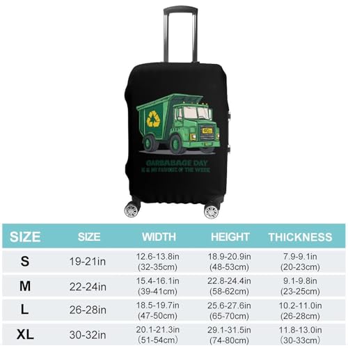 Garbage Truck Luggage Cover Suitcase Protector Travel Baggage Covers for Men Women XL2
