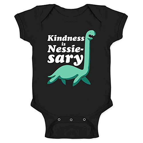 Image of Pop Threads Kindness Is Nessie-sary Cute Funny Infant Baby Boy Girl Bodysuit