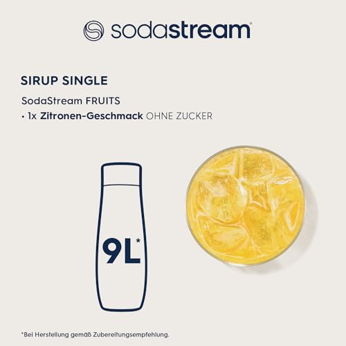 SodaStream Sirup Zitrone ohne Zucker, 1x Flasche ergibt 9 Liter Fertiggetränk, Sekundenschnell zubereitet und immer frisch, 440 ml 3