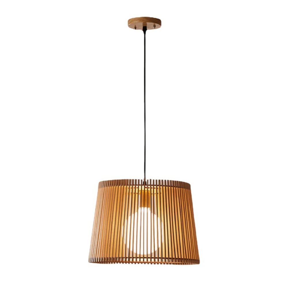 Suspension Japonaise en Bois Massif de Tilleul Finition Vintage Artisanale