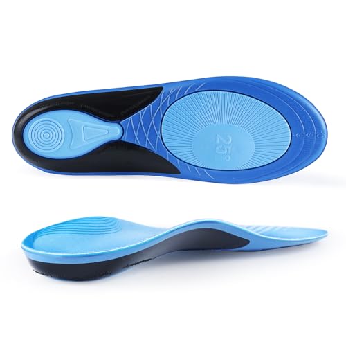 LetsLife ortopediska innersulor, högt fotvalvstöd för plantar fasciit, hälsmärta och lindring av platta fötter, fotvalvstöd innersulor för män och kvinnors komfort och smärtfria fötter