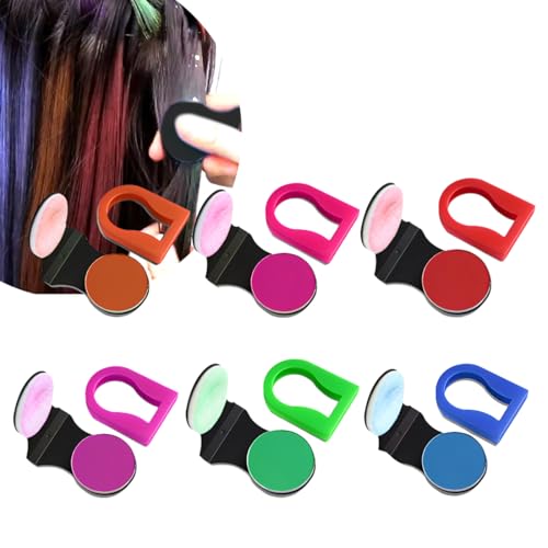 EIHI 6 Pcs Tizas Para El Pelo Polvo De Tiza Para El Cabello Kit Para Pintar El Cabello Para Mujeres Regalos Tiza De Cabello Lavable