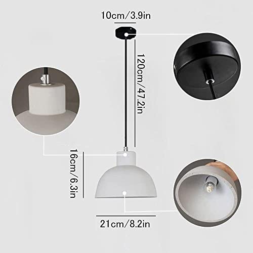 Lampe suspendue de style village américain en béton brut texturé