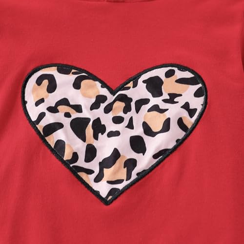 Image of 2PC Girls Clothes Girl letter and Floral print Hooded Set, letter print Top +Floral print Pants Set