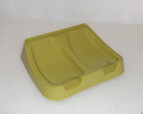 Vintage Tupperware Gadget Double Spoon Rest Retro Kitchen Avocado Green