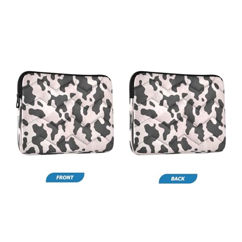Funda para laptop 13-14 pulgadas estampado vaca negro blanco miniatura 2