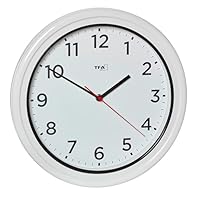 TFA Dostmann Außen Wanduhr wasserdicht, 60.3078, Outdoor Uhr, UV beständig, Quarzuhr ohne Funk, für Schwimmbad, Terrasse, Garten, Balkon, 30,5cm Durchmesser, gut ablesbar, weiß