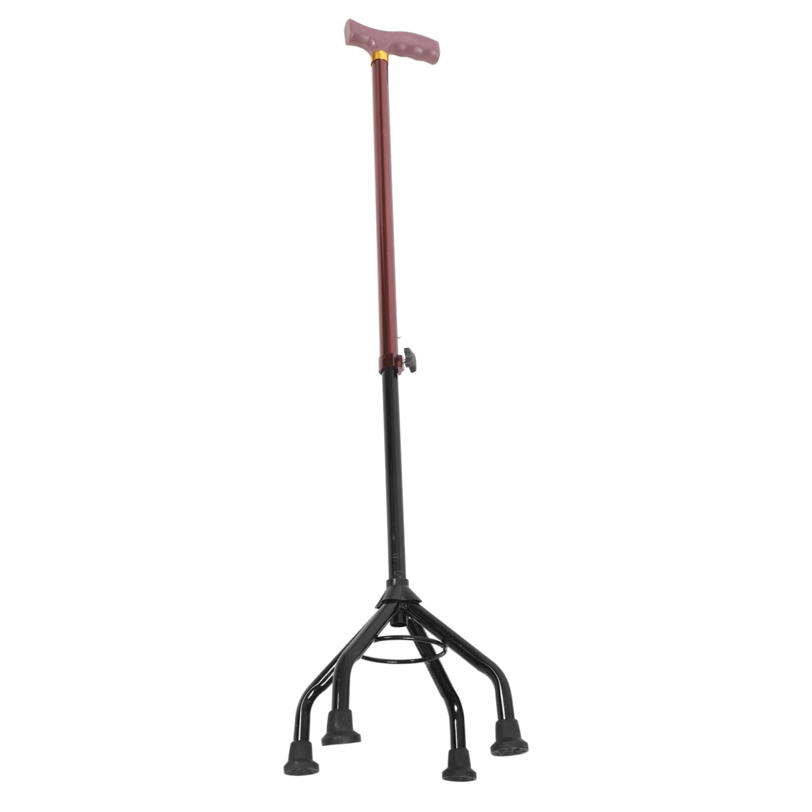 Yardenfun Bastone Quadripode per Anziani in Lega di Alluminio Regolabile Impugnatura Confortevole e Base Antiscivolo per Trekking e Passeggiate
