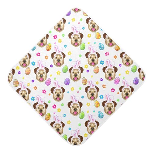 Msyxl Easter Woofers Hooded Towel - Ultra Soft & Absorbent Muslin Cotton Bath Towel for Babies, Toddlers, Newborn - Boys & Girls Essential 30