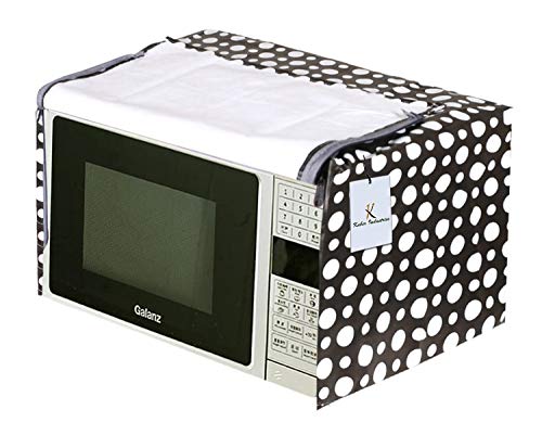 Kuber Industries Dots Design PVC Microwave Oven Full Closure Cover for 25 Litre (Grey) CTKTC33266