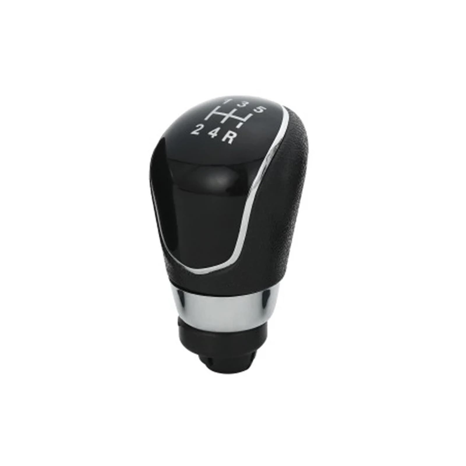 Jsyalmslw 5-Speed Black For Fiesta Sporty Gear Shift Knob Black/Silver
