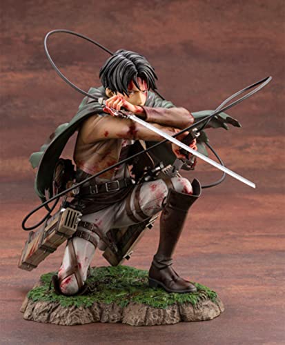 Zhongkaihua Eren Yeager Mikasa Levi Scout Regiment Action Figure – 15 cm Modération Animée en PVC Modèle Poupée Décoration Statue Ornement Cadeau...