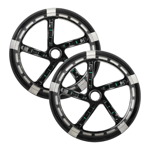 Ruedas De Repuesto Para Patinete - 2 Ruedas De Recambio Para Equipaje,Rueda PU Brillante 20 Cm Para Carro, Patinete, Juguete Y Piezas De Automóvil De Uso Urbano Y Terrenos Varios