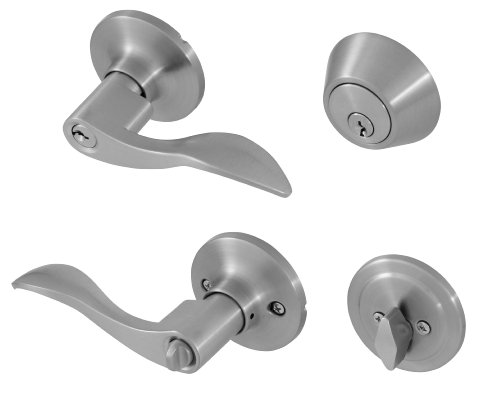 Honeywell 8106305 Wave Combo Door Lever, Satin Nickel