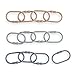 mushie Baby Chain Link Rings Toy 12 Count | Multiuse Car Seat Stroller Connecting Toy (Natural, Stone, Tradewinds)