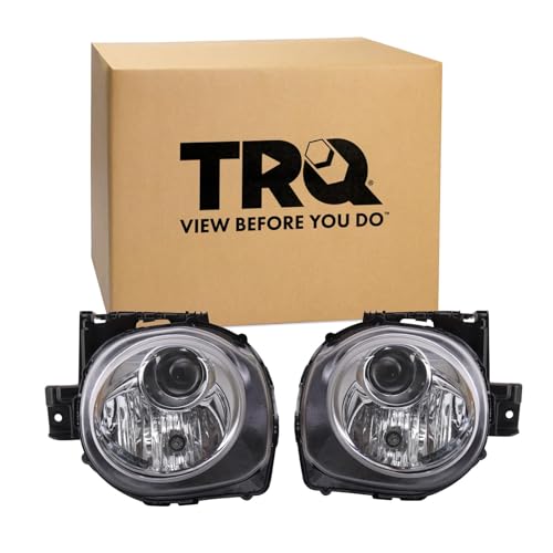 TRQ 2 Piece Headlight Assembly Set Driver & Passenger Side Compatible with Nissan Juke 2015-2017 NI2502236 NI2503236 260103YM2A 26010-3YM2A 260603YM2A 26060-3YM2A