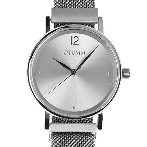         Otumm 01NC02 - Reloj analógico para mujer con cierre magnético de acero inoxidable       