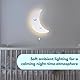 Marco Paul Modernes LED-Nachtlicht aus Holz, Mond, Weiß, batteriebetrieben, für Kinderzimmer, Wandmontage, Kinderzimmer, Nachttischlampe, Baby-Geschenke, Schlafzimmer, Dekor-Beleuchtung