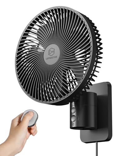 La mejor comparación de Ventilador de Pared al mejor precio. 48 Ventilador de pared silencioso de 8,5 pulgadas con mando a distancia y temporizador, 4 velocidades ajustables, refrigeración de dormitorios para vehículos recreativos,...