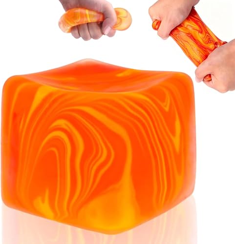 Balle Anti-Stress Ice Cube – Cube Squishies Sensorie, Jouet à Presser pour Adultes,RéDuction de L’AnxiéTé,Doux Squeeze Antistresss Balle,Jouet Fidget...