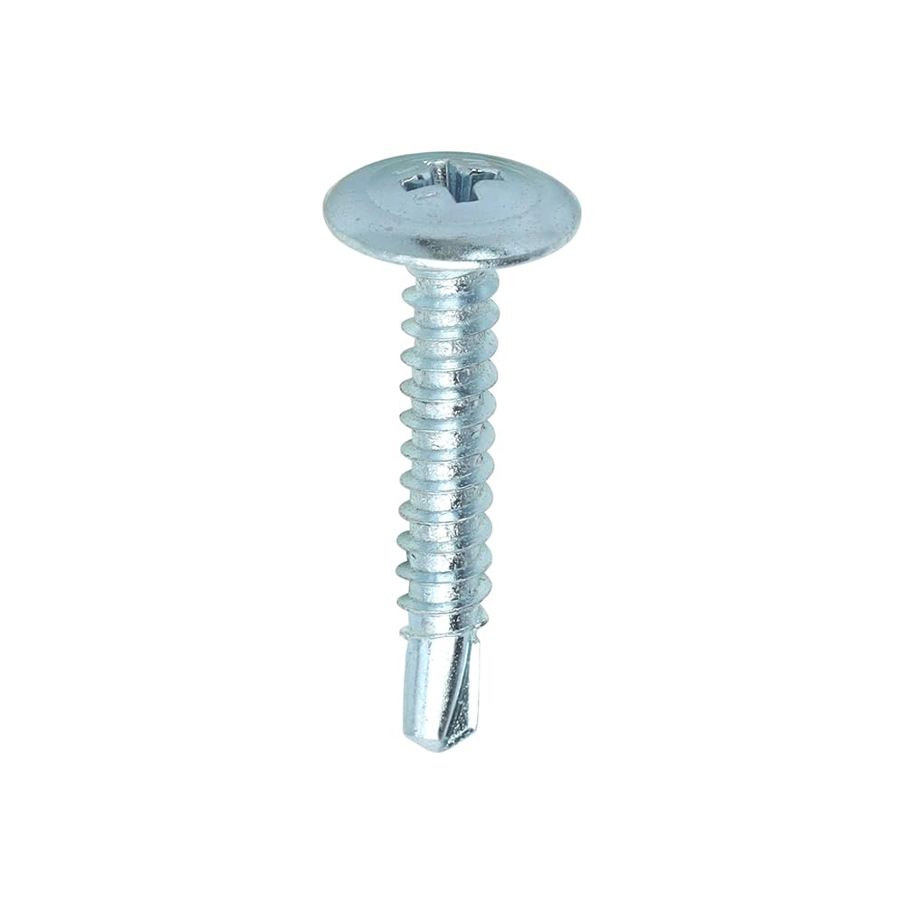 TIMco 00025WHSD BZP PH2 Philips Wafer Head Self-Drilling Screw 4.2 x 25 - Zinc (Box of 1000)