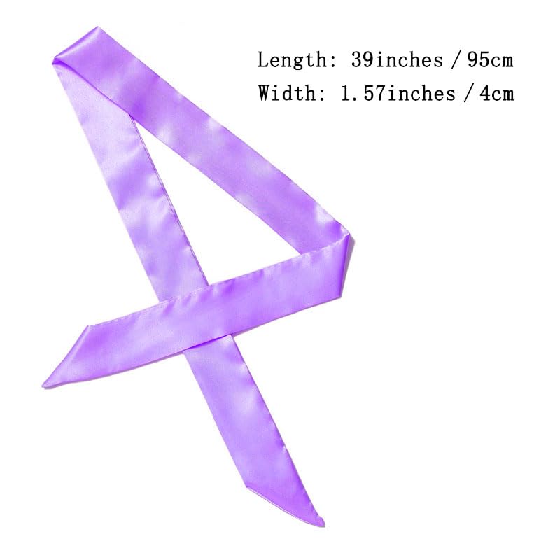 10 Pcs Long Thin Small Skinny Scarf Satin Neck Tie Ribbon Choker for Women Girls2
