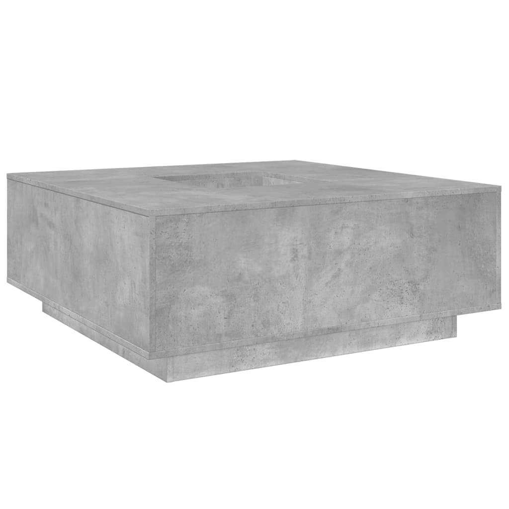Table basse gris béton 100x100 cm pour remplacer votre table basse étroite