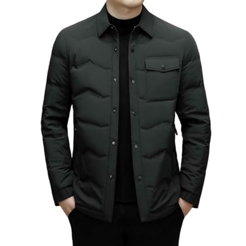 Veste en duvet homme de qualité supérieure avec col à revers élégant automne hiver