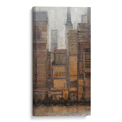 Canvas Lab | Uptown City I by Tim OToole | 20 x 40 in | Canvas Print Wall Art | Scenery | Wall Decor for Bedroom, Living Room or Office
