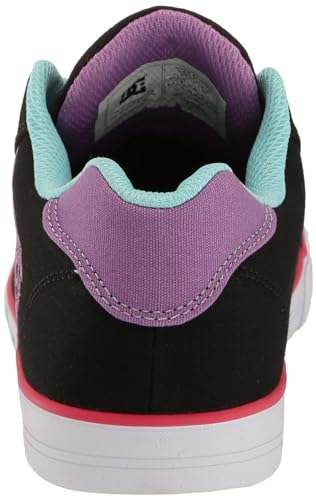 DC Girls Unisex-Child Chelsea Low Skate Shoe, Black/Multi Stripe, 12 Little Kid3