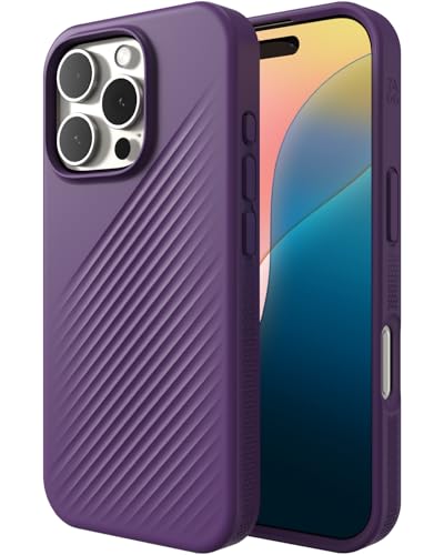 Coque violette iPhone 16 Pro design ondulé et éco-responsable