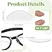 30 Pairs Glasses Nose Grips Non Slip,Soft Adhesive Glasses Anti Slip D-Shaped Silicone Nose Pads for Eyeglasses Sunglasses Reading Glasses(1mm)