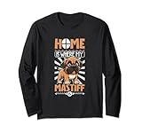 ¿Eres un auténtico fan de los perros? Junto con el lema ''Home is where my Mastiff is'', este diseño es perfecto para los amantes de los perros que adoran a los mastines ingleses.