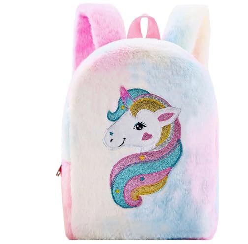 Image of Frantic Soft Cartoon Design Animal Velvet Plush School Backpack Bag For 2 To 5 Years Boys Girls Nursery Preschool Picnic Carry Travelling Bags (2-5 Years)