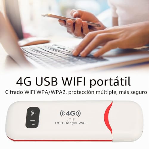 Miniatura 2 de Vbestlife 4g Lte Usb Dongle Wifi, Enrutador Wifi Portátil Compatible Con 10 Usuarios Para La Oficina De Viaje En Casa, Compatible Con Lte B1 B3 B5